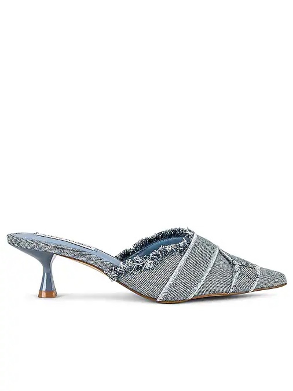 Steve Madden Linza Y2K Light Blue Denim Pointed Slip-On Mules 8.5